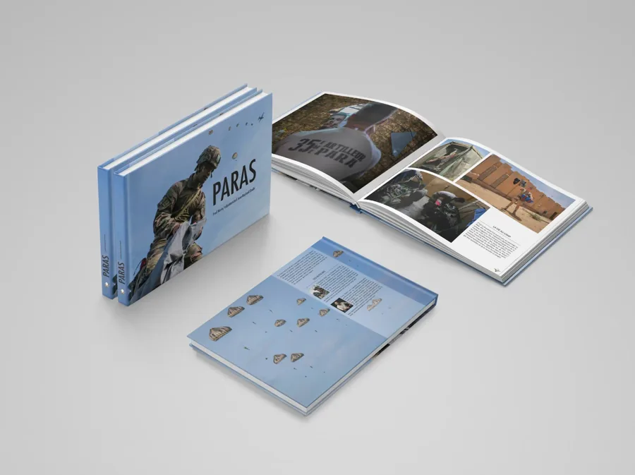 Cover of the photo book Paras by Fred Marie, on the French 11th Parachute Brigade