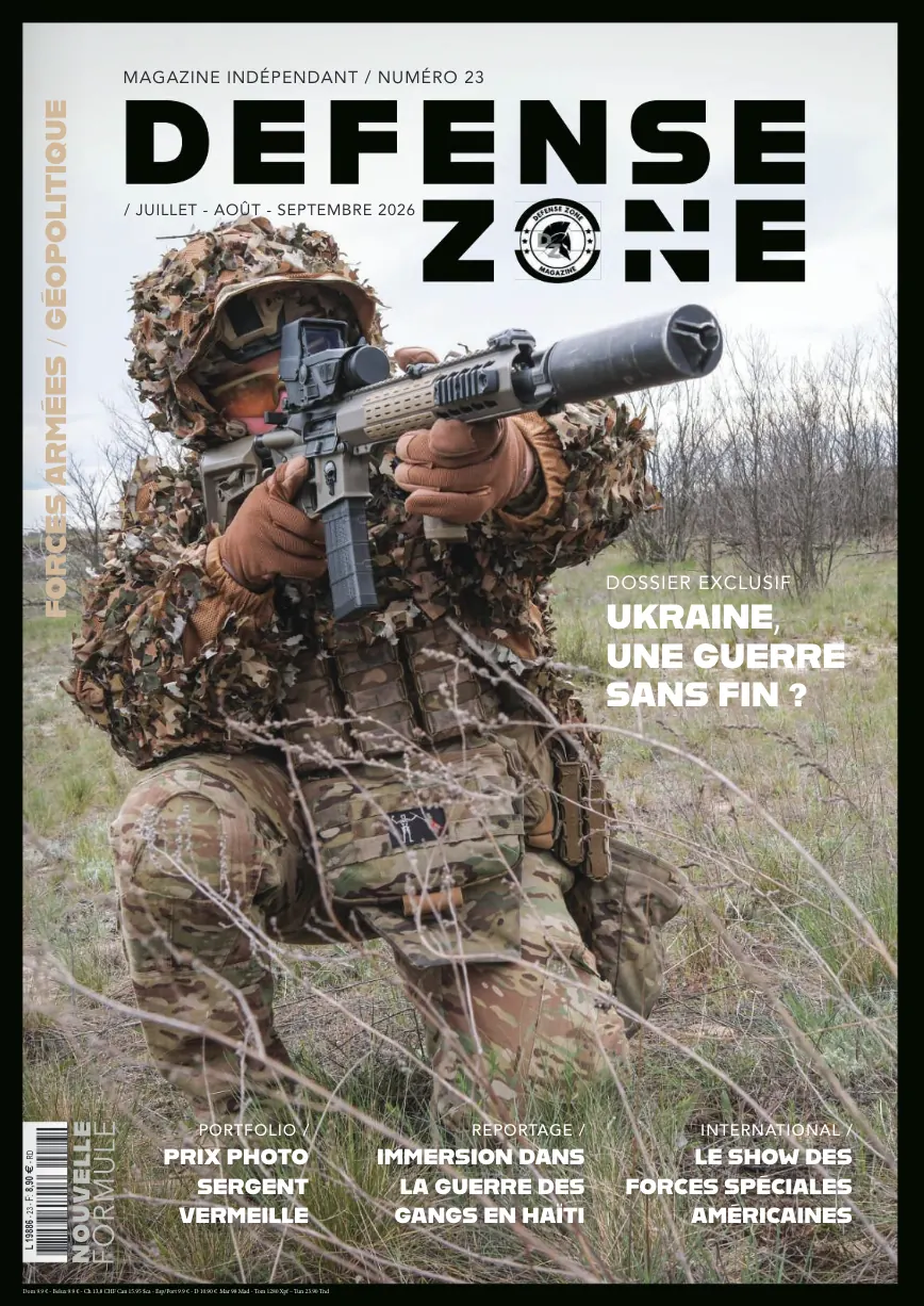 Cover of Défense Zone magazine — photograph by Fred Marie