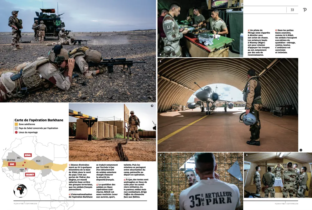 Press tearsheet — a report by Fred Marie published in the press