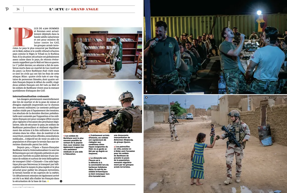Press tearsheet — a report by Fred Marie published in the press