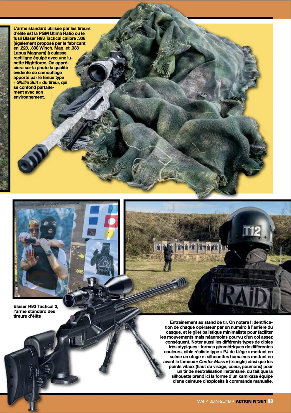 Press tearsheet — a report by Fred Marie published in the press