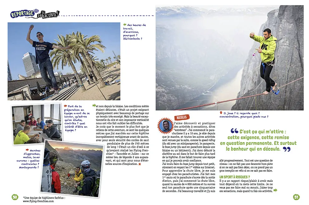 Press tearsheet — a report by Fred Marie published in the press