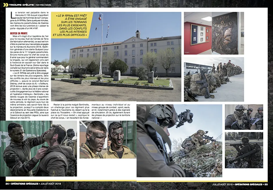 Press tearsheet — a report by Fred Marie published in the press
