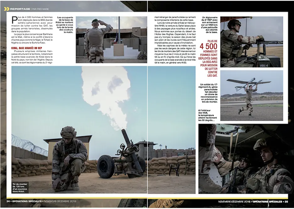 Press tearsheet — a report by Fred Marie published in the press