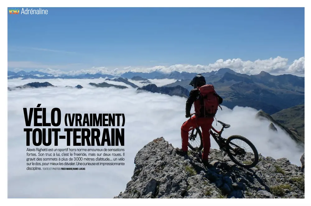 Press tearsheet — a report by Fred Marie published in the press