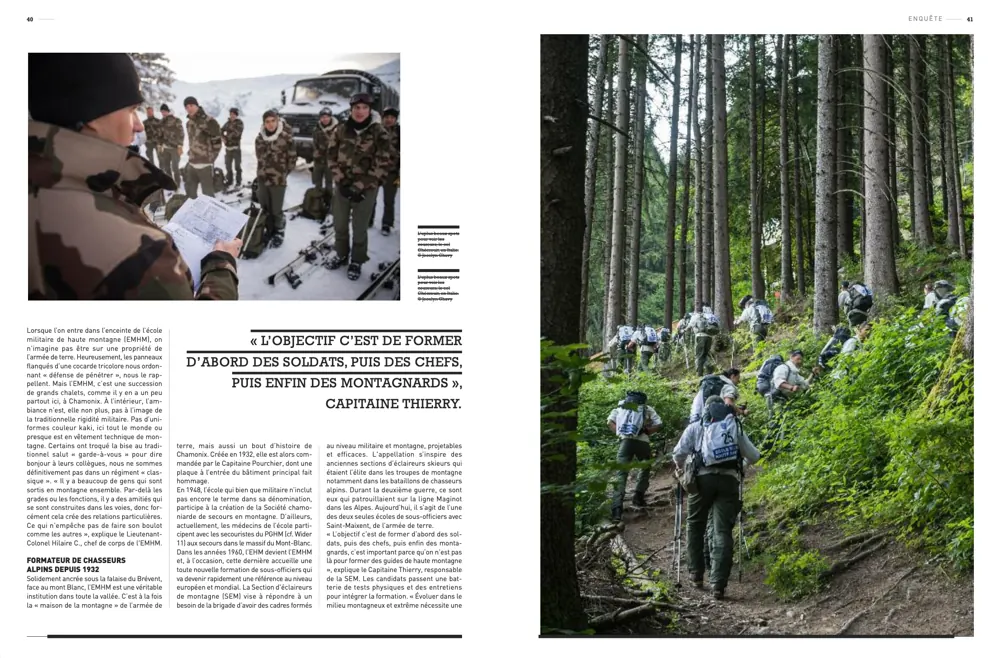 Press tearsheet — a report by Fred Marie published in the press