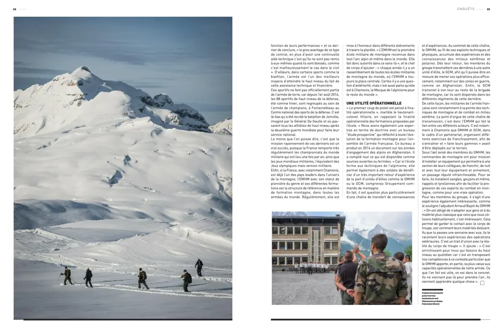 Press tearsheet — a report by Fred Marie published in the press