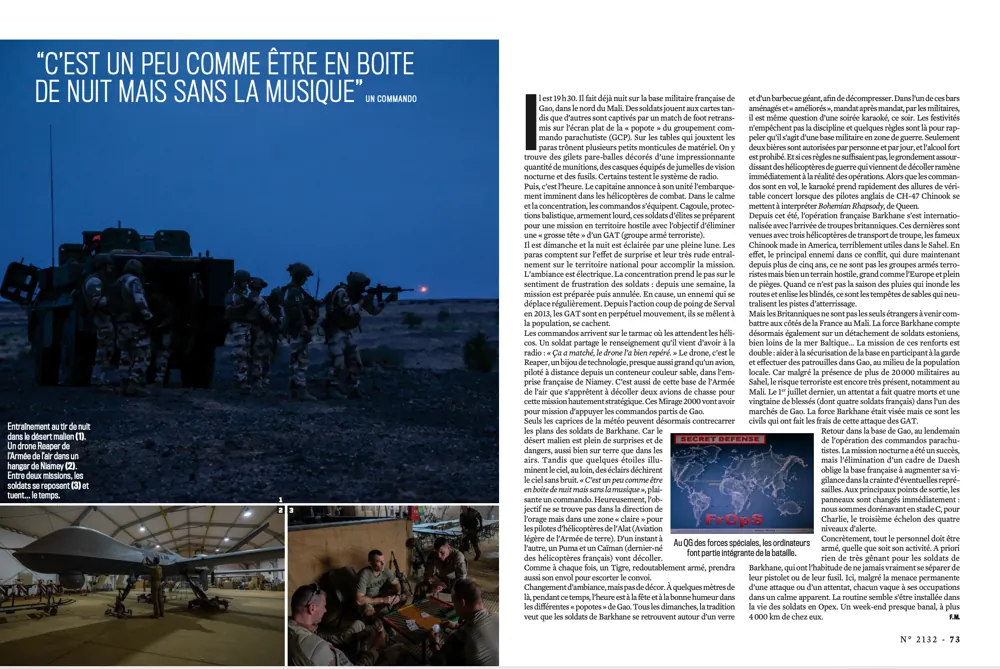 Press tearsheet — a report by Fred Marie published in the press