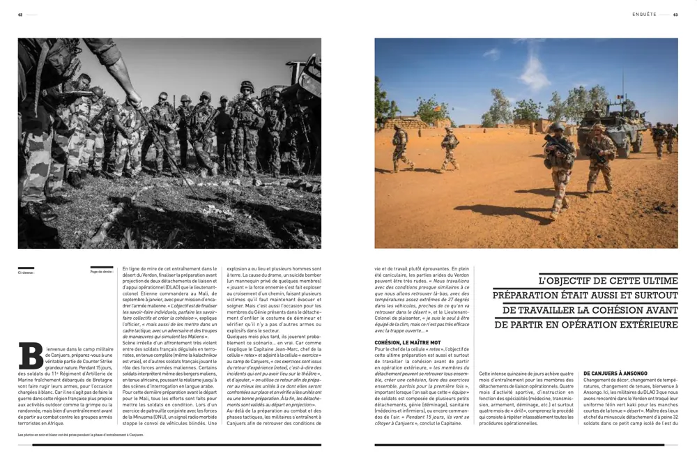 Press tearsheet — a report by Fred Marie published in the press