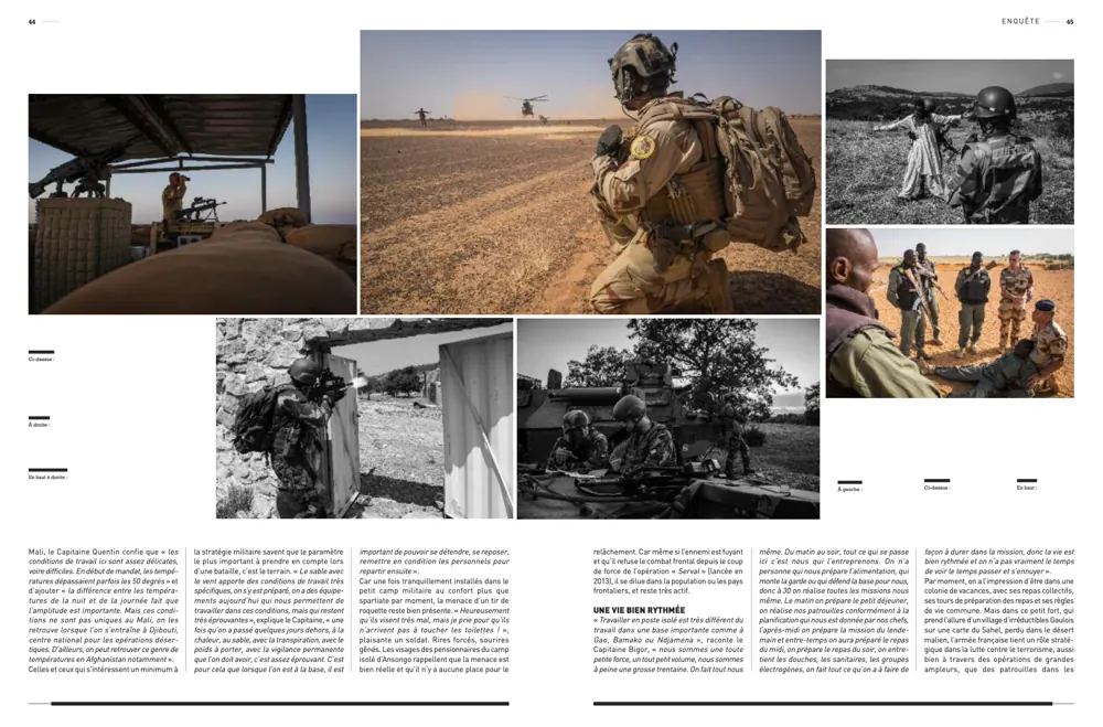Press tearsheet — a report by Fred Marie published in the press
