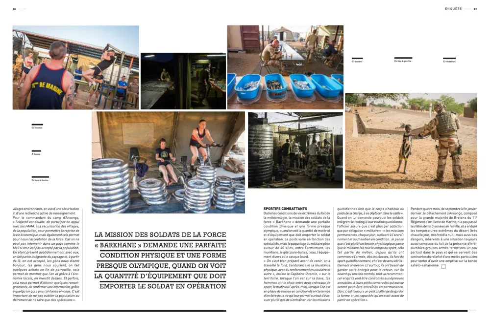 Press tearsheet — a report by Fred Marie published in the press