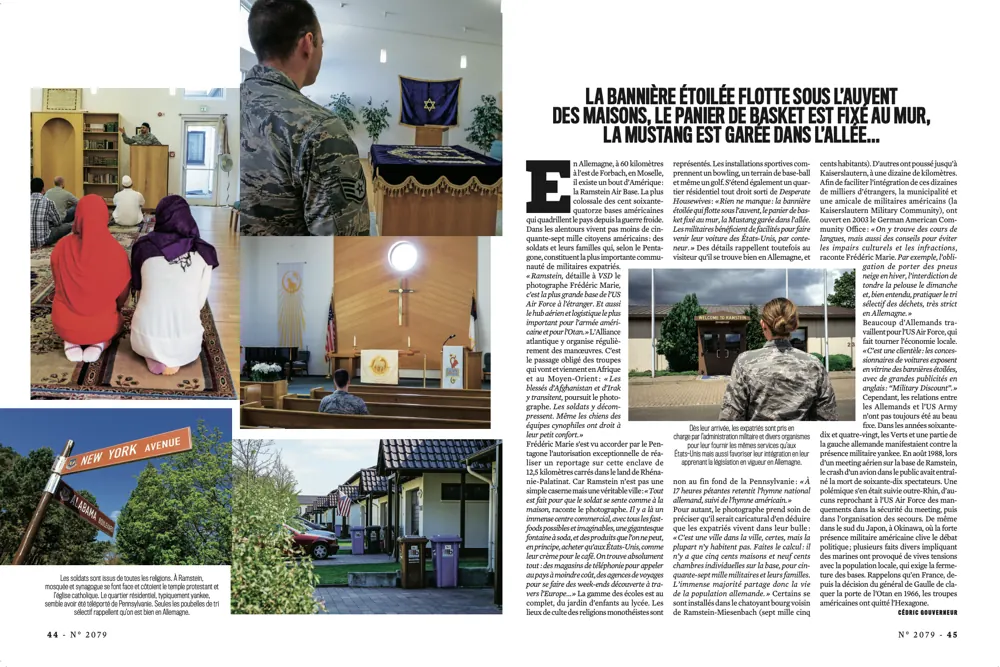 Press tearsheet — a report by Fred Marie published in the press