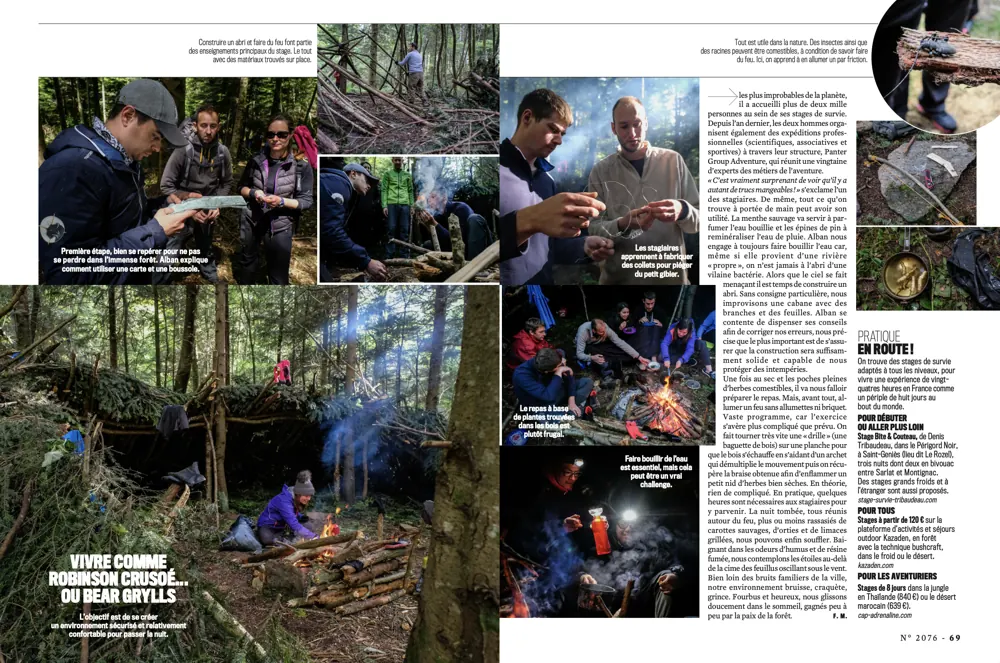 Press tearsheet — a report by Fred Marie published in the press