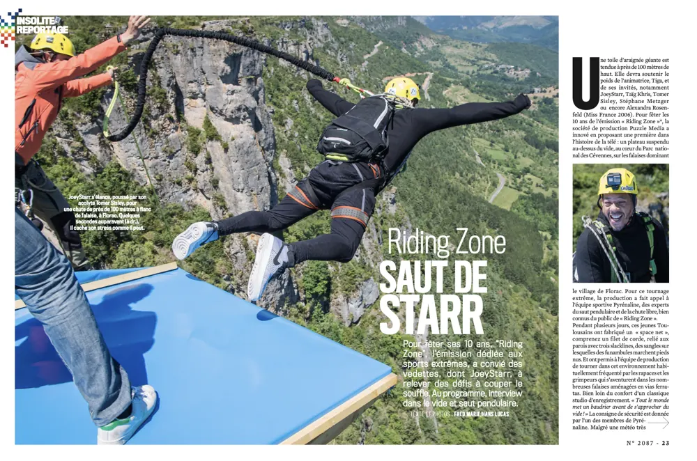 Press tearsheet — a report by Fred Marie published in the press