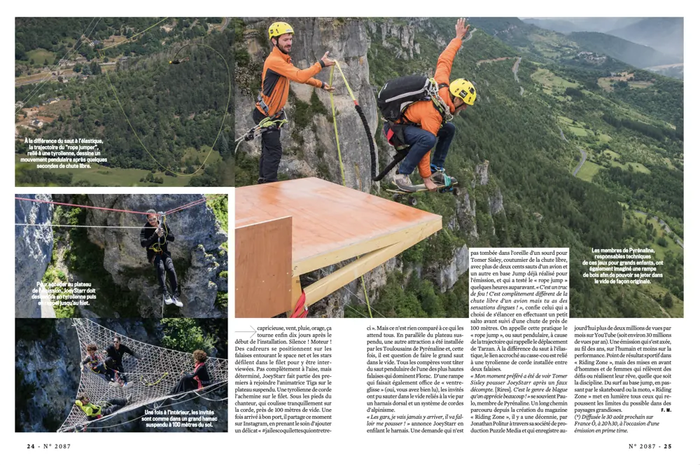 Press tearsheet — a report by Fred Marie published in the press