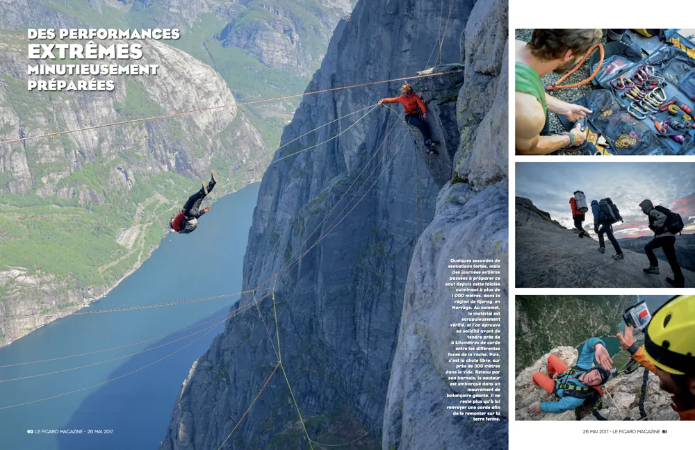Press tearsheet — a report by Fred Marie published in the press