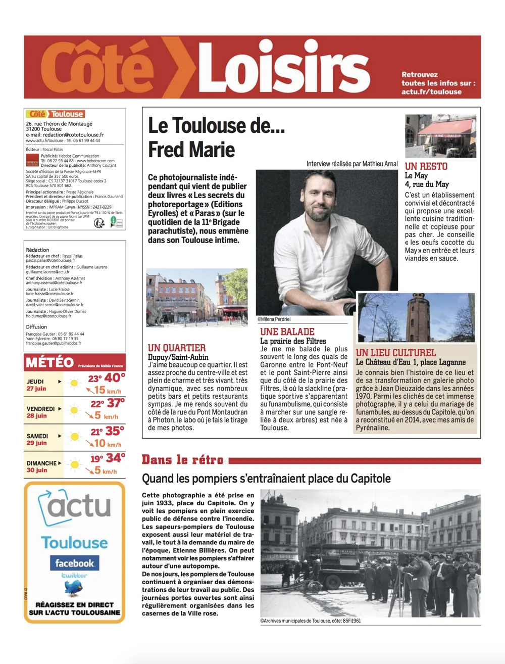 Feature in Côté Toulouse — photographs by Fred Marie