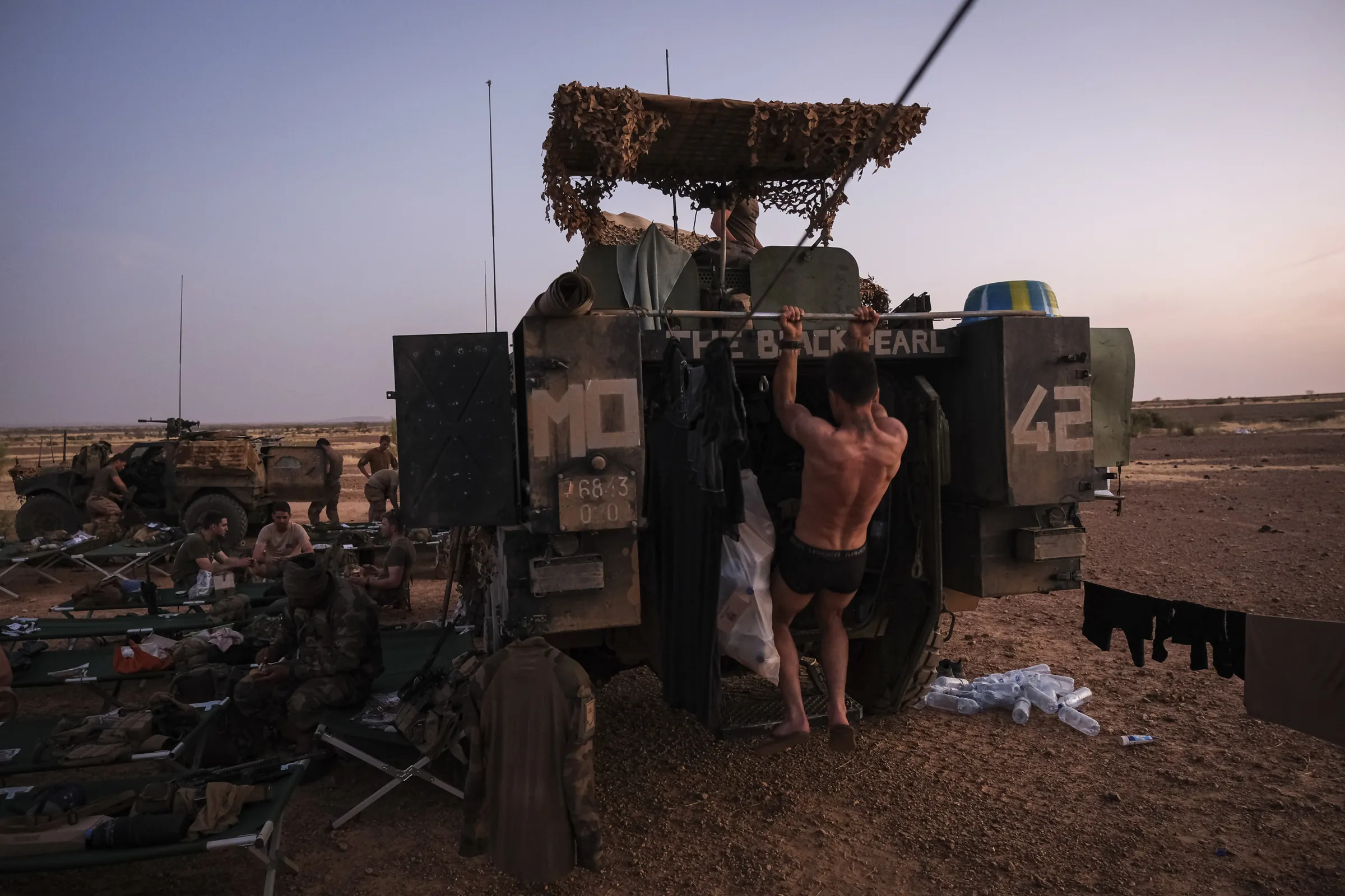 French forces on a mission in the Three-Border region of the Sahel, April 2021